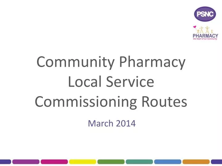 community pharmacy local service commissioning routes