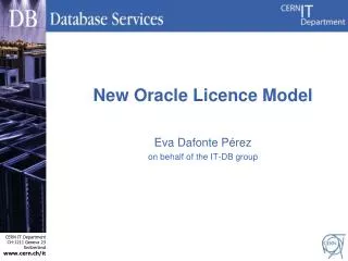 New Oracle Licence Model