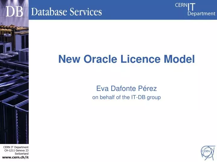 new oracle licence model