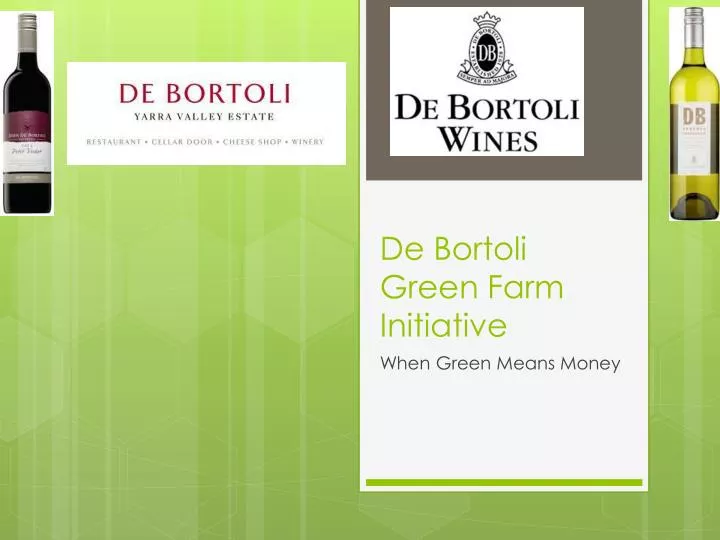 de bortoli green farm initiative