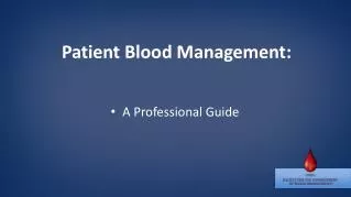 Patient Blood Management: