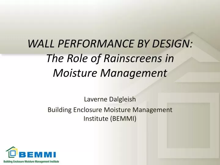 wall performance by design the role of rainscreens in moisture management