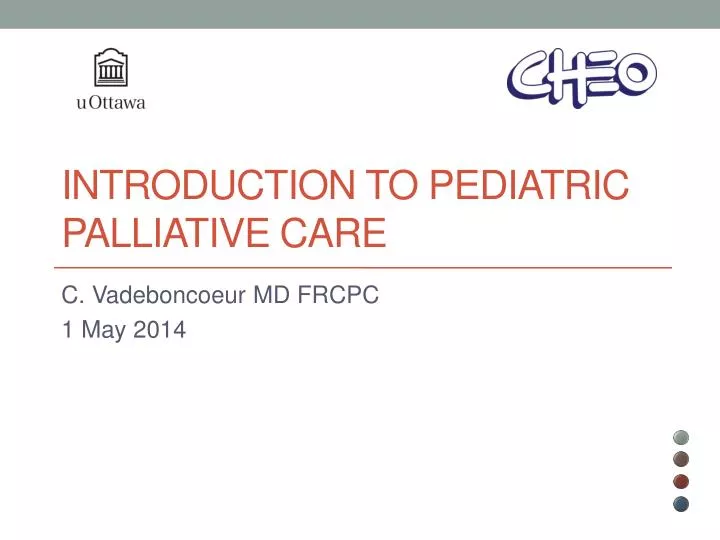 introduction to pediatric palliative care