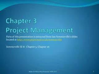 Chapter 3 Project Management