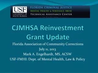 CJMHSA Reinvestment Grant Update