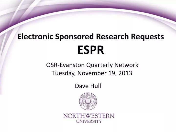 electronic sponsored research requests espr