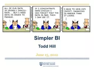 Simpler BI Todd Hill