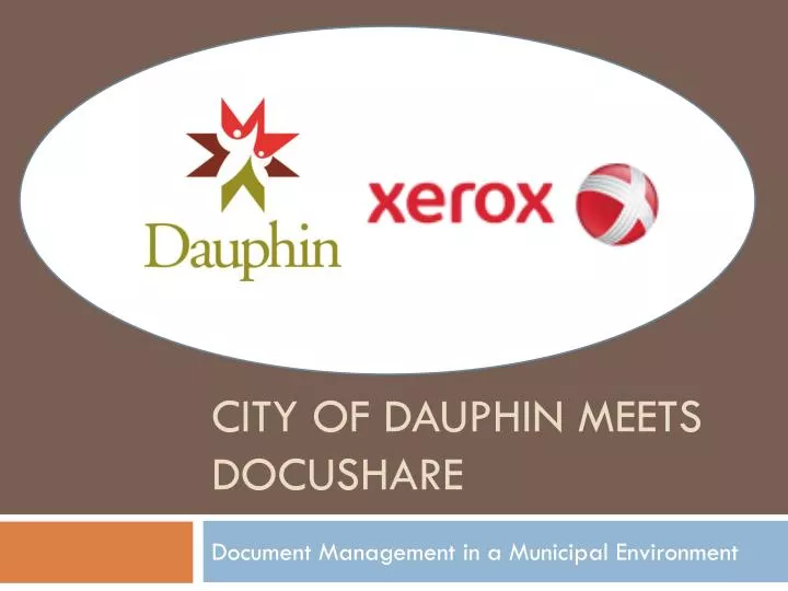 city of dauphin meets docushare