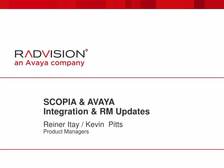 scopia avaya integration rm updates