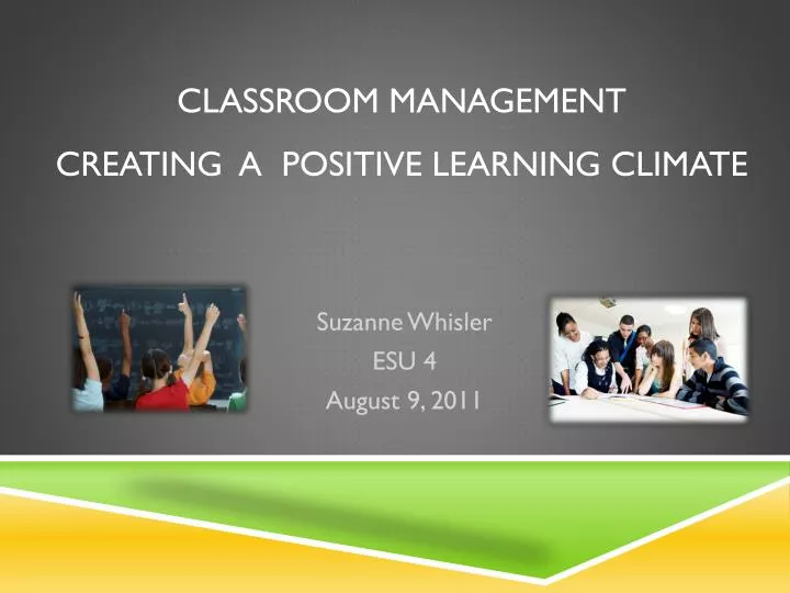 classroom management creating a positive learning climate