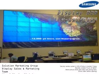 Solution Marketing Group Display Sales &amp; Marketing Team Visual Display Division