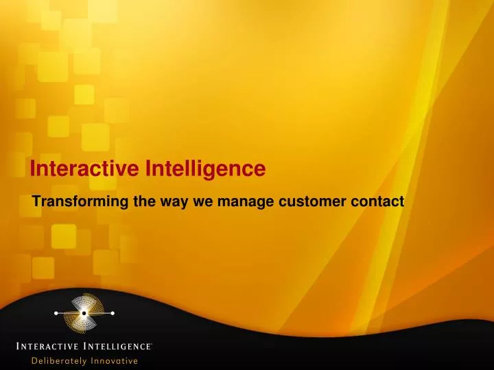 interactive intelligence