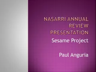 NaSARRI Annual Review Presentation