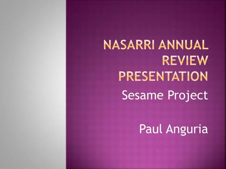 nasarri annual review presentation