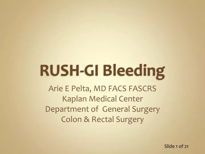 rush gi bleeding