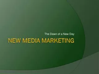 New Media Marketing