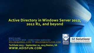 Active Directory in Windows Server 2012, 2012 R2, and beyond