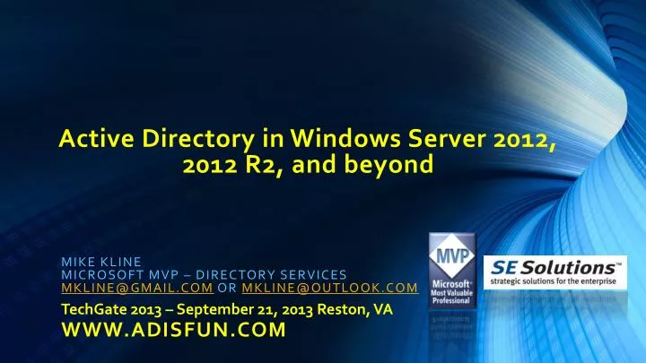 active directory in windows server 2012 2012 r2 and beyond
