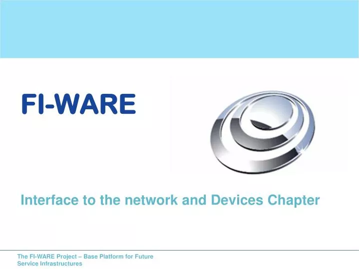 fi ware interface to the network and devices chapter