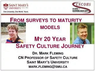 From surveys to maturity models My 20 Year Safety Culture Journey