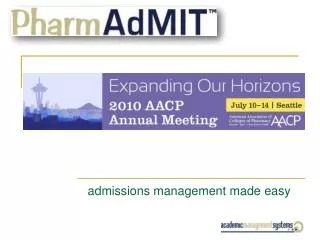 admissions management made easy