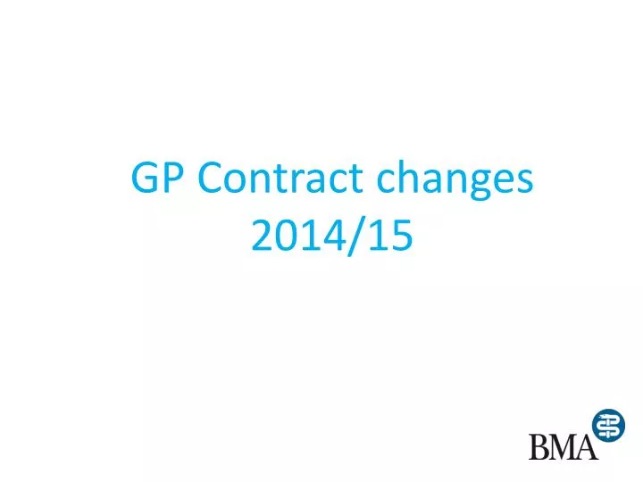 gp contract changes 2014 15