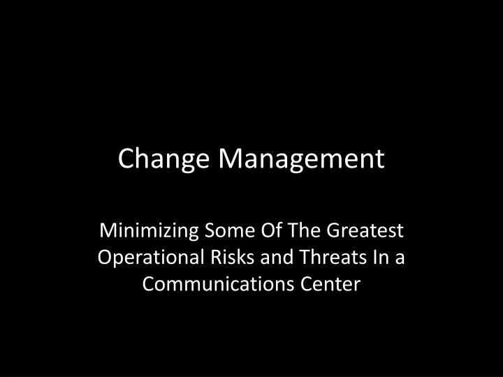 change management