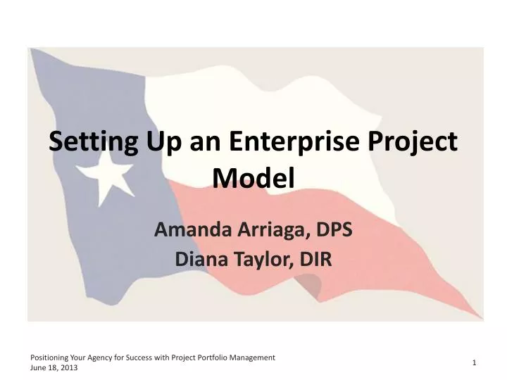 setting up an enterprise project model