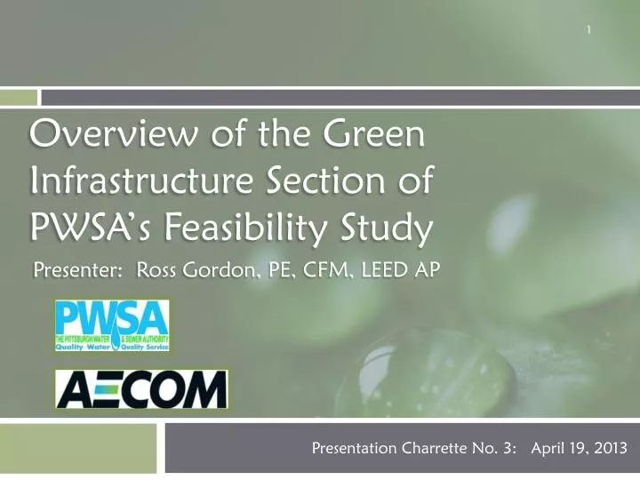 overview of the green infrastructure section of pwsa s feasibility study