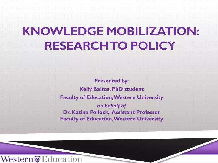 knowledge mobilization research to policy