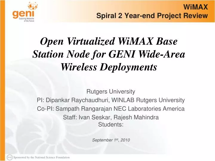 wimax spiral 2 year end project review