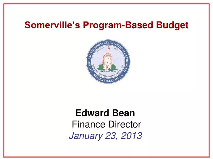 somerville s program based budget