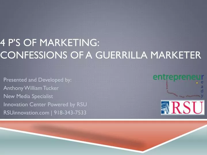 4 p s of marketing confessions of a guerrilla marketer