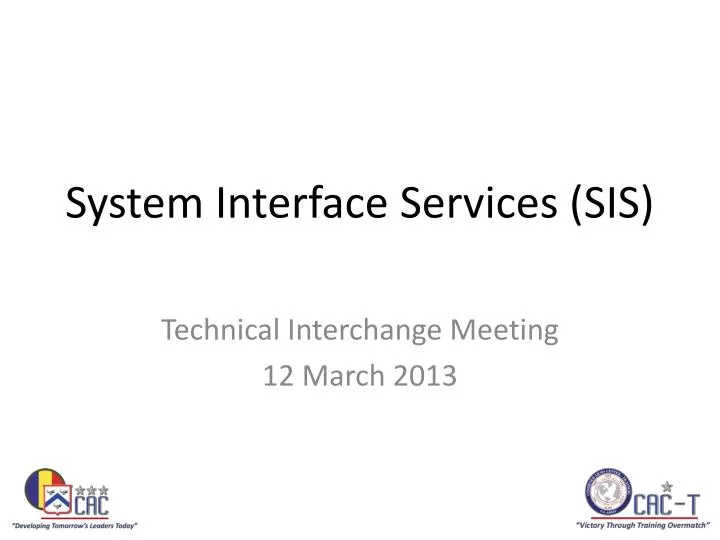 system interface services sis