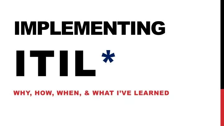 implementing itil