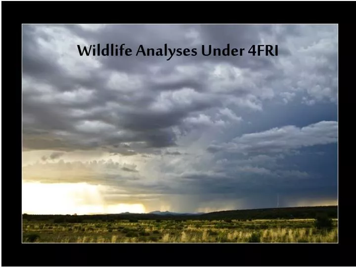 wildlife analyses under 4fri