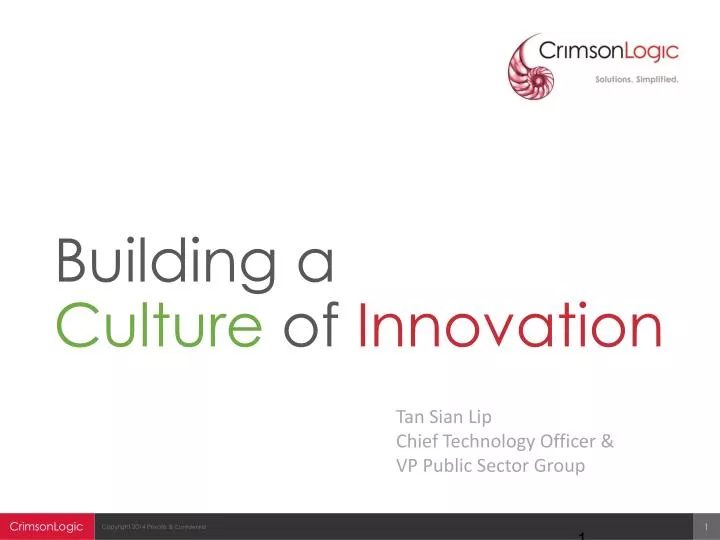 building a culture of innovation