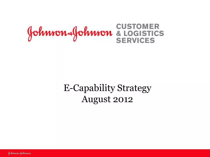 e capability strategy august 2012