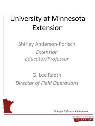 University of Minnesota Extension