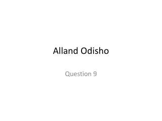Alland Odisho