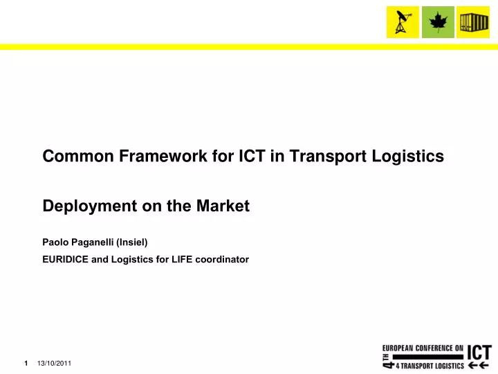 common framework for ict in transport logistics
