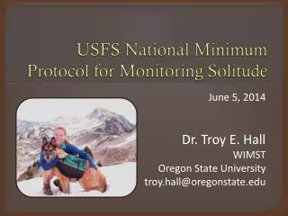 USFS National Minimum Protocol for Monitoring Solitude