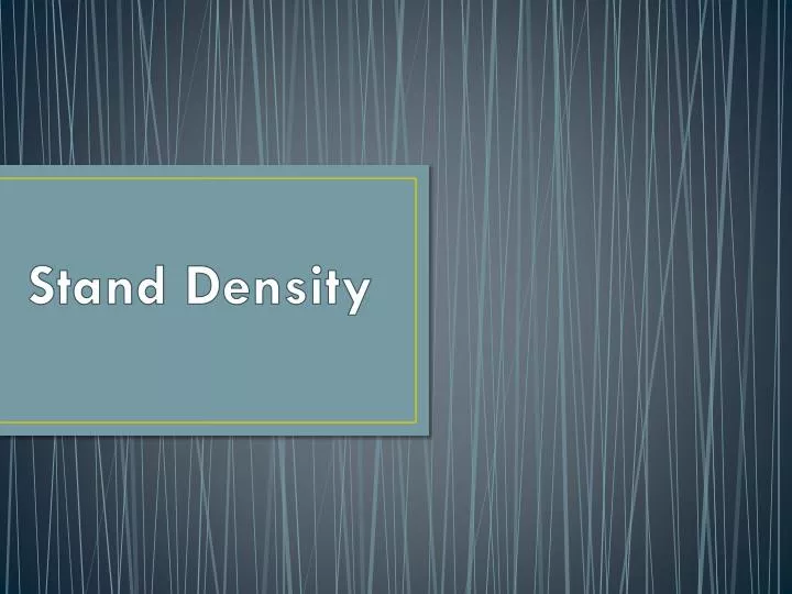 stand density