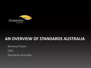 An Overview of Standards Australia