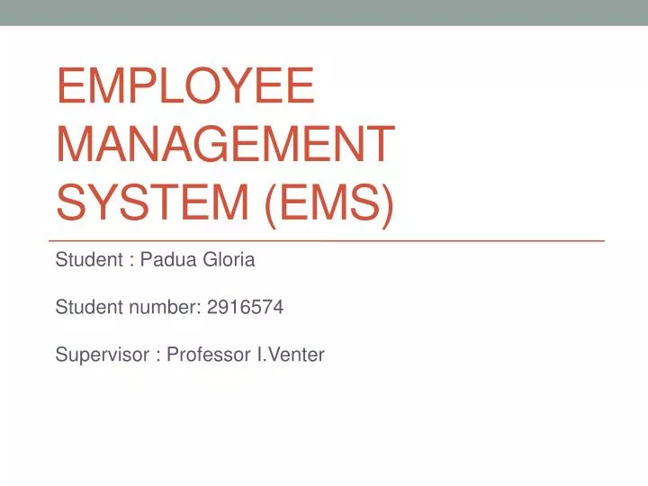 employee management system ems