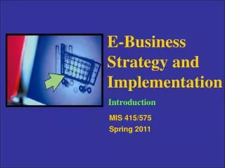 E-Business Strategy and Implementation