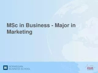 MSc in Business - Major in Marketing