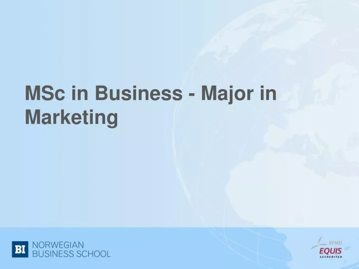 msc in business major in marketing