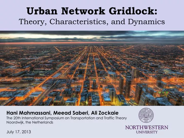 urban network gridlock theory characteristics and dynamics