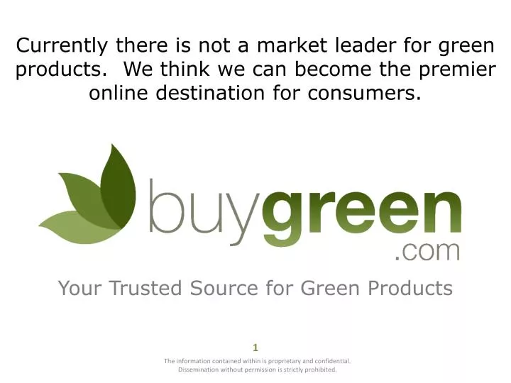 your trusted source for green products